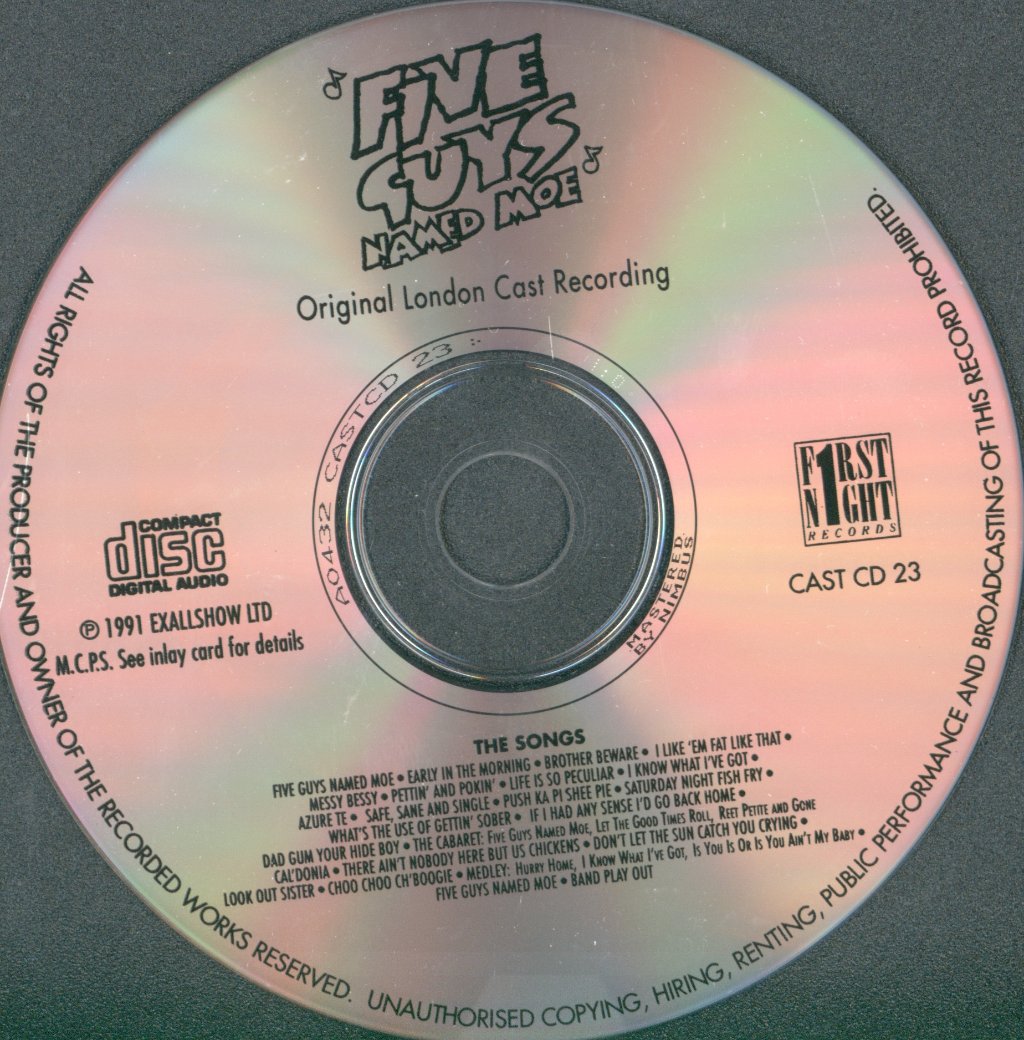 Five Guys Named Moe Original London Cast - Five Guys Named Moe Original London Cast - Cd