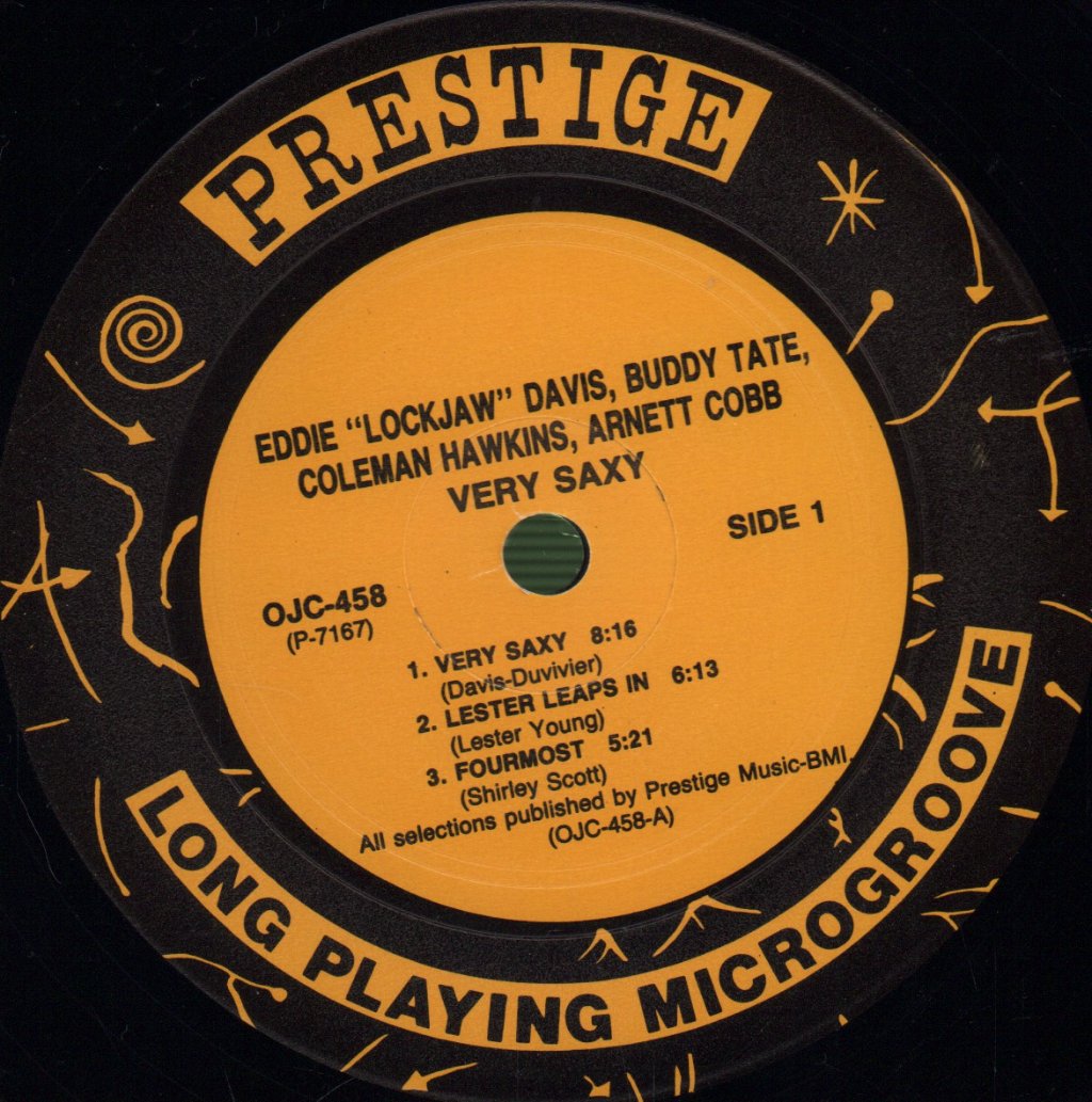 Eddie Lockjaw Davis - Buddy Tate - Coleman Hawkins - Arnett Cobb - Very Saxy - Lp