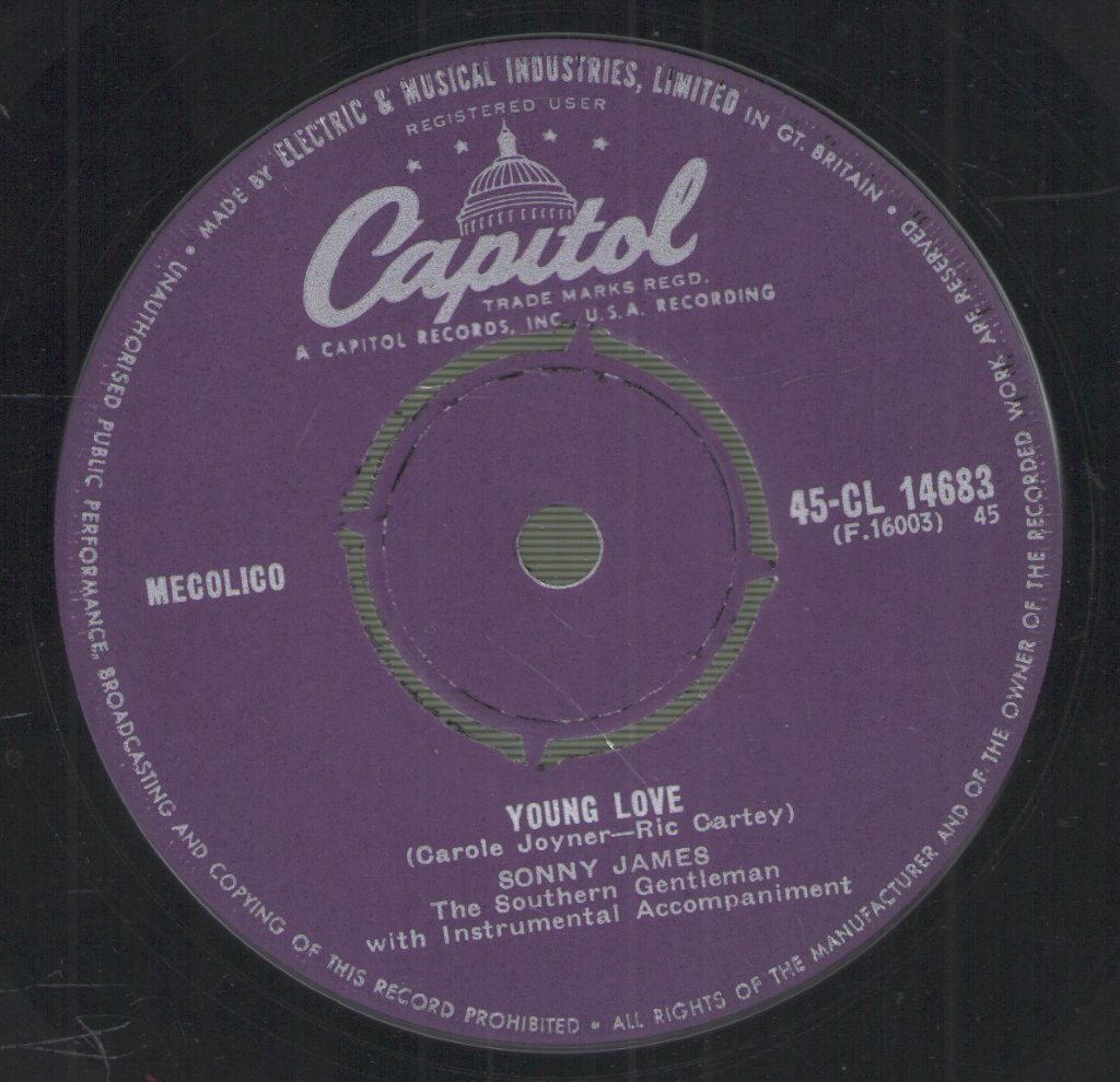 Sonny James - Young Love / You're The Reason I'm In Love - 7 Inch