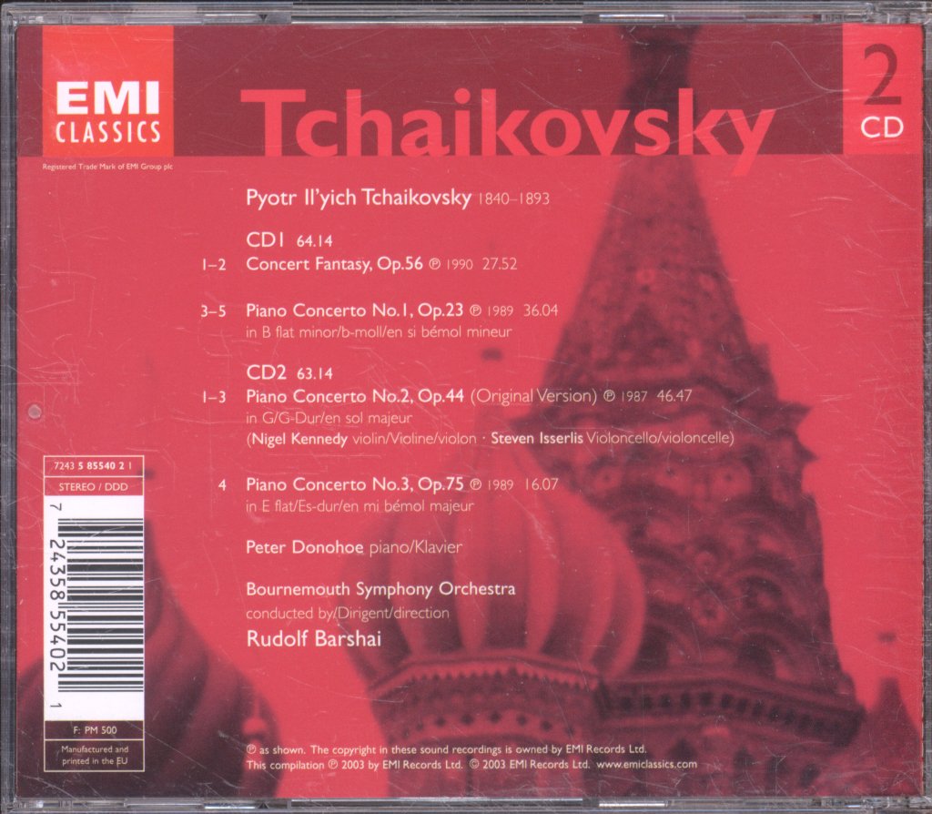 Bournemouth Symphony Orchestra, Rudolf Barshai - Piano Concertos 1-3 / Concert Fantasy - Double Cd