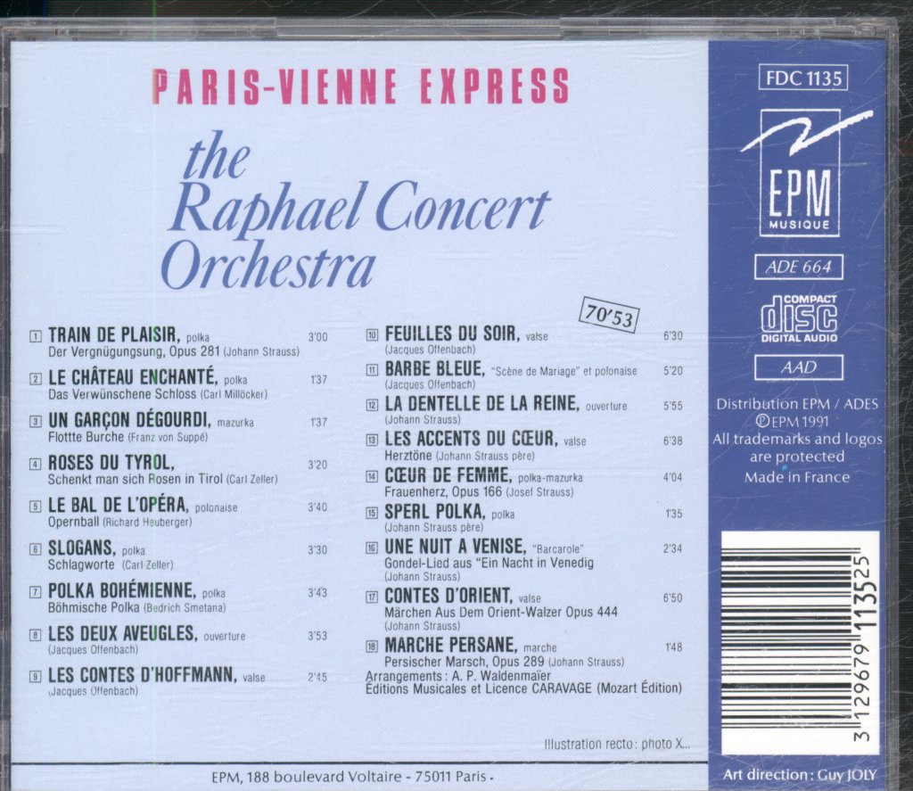 Raphael Concert Orchestra - Paris-Vienne Express - Cd