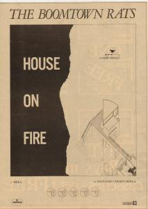 Boomtown Rats - House On Fire - Advert