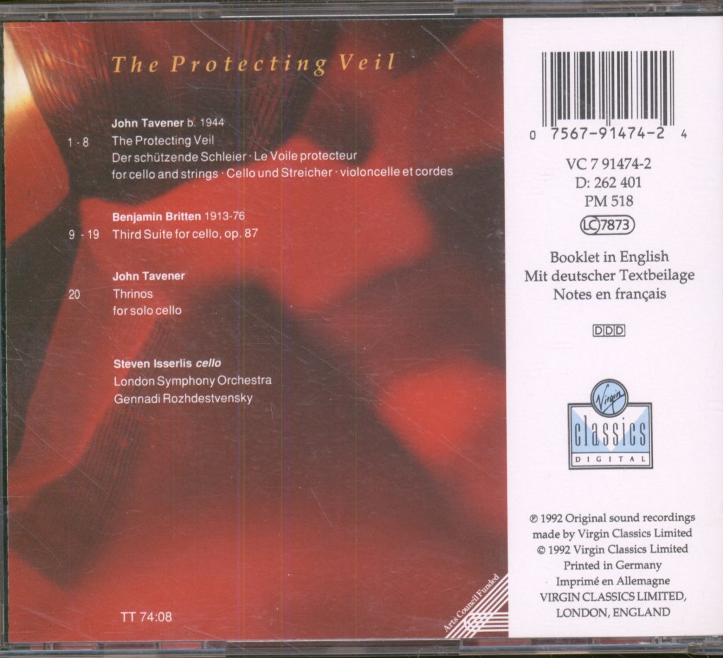 Steven Isserlis - John Tavener - Protecting Veil - Cd