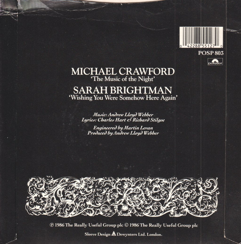 Michael Crawford/Sarah Brightman - Music Of The Night/Wishing You Were Somehow Here Again - 7 Inch