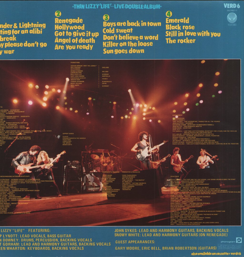 Thin Lizzy - Life Live - Double Lp
