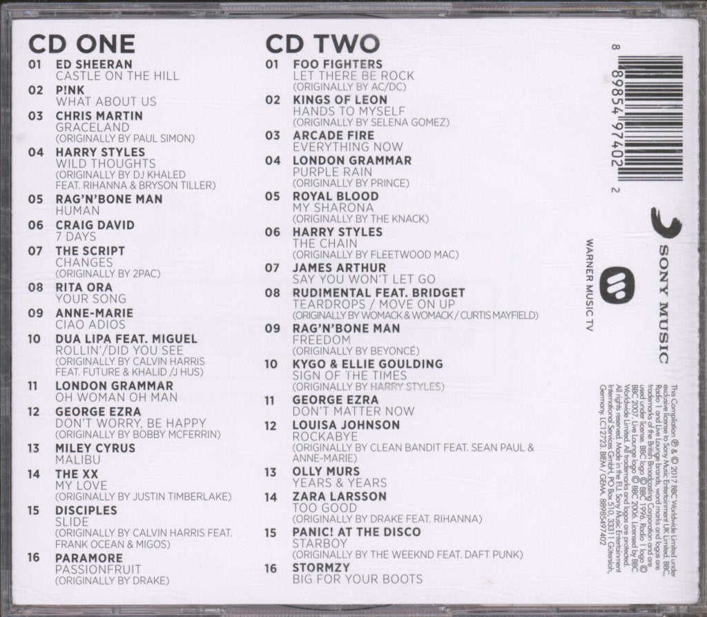 Various Artists - BBC Radio 1 Live Lounge 2017 - Double Cd