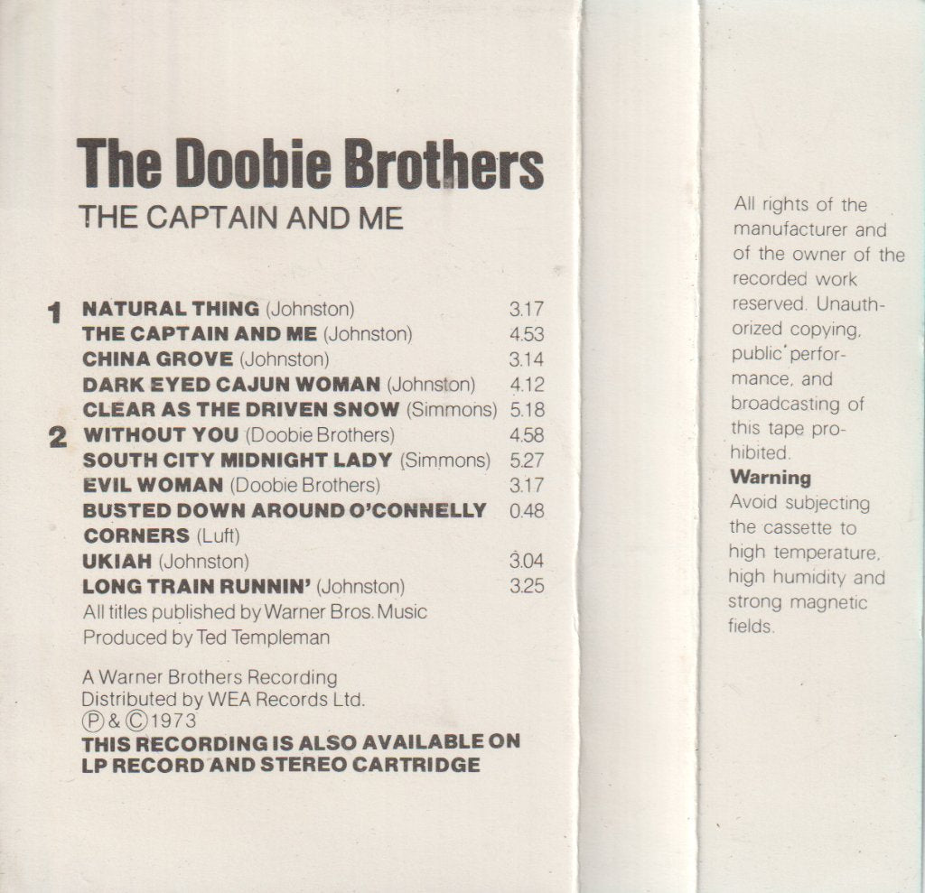 Doobie Brothers - Captain And Me - Cassette