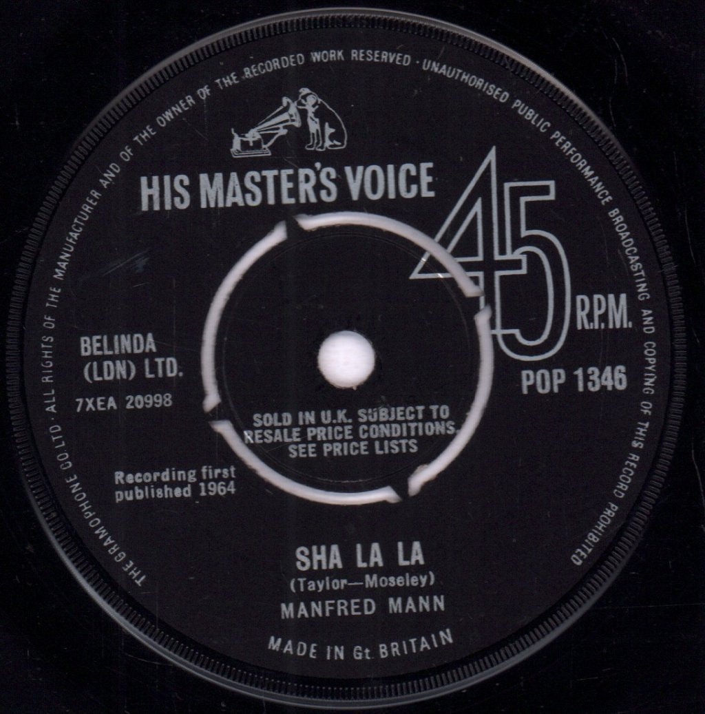 Manfred Mann - Sha La La - 7 Inch