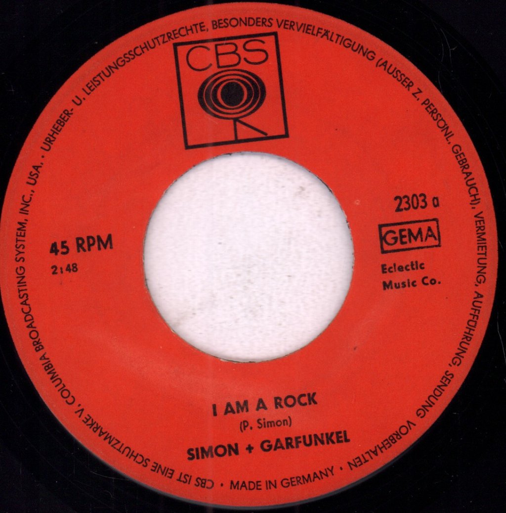 Simon & Garfunkel - I Am A Rock - 7 Inch