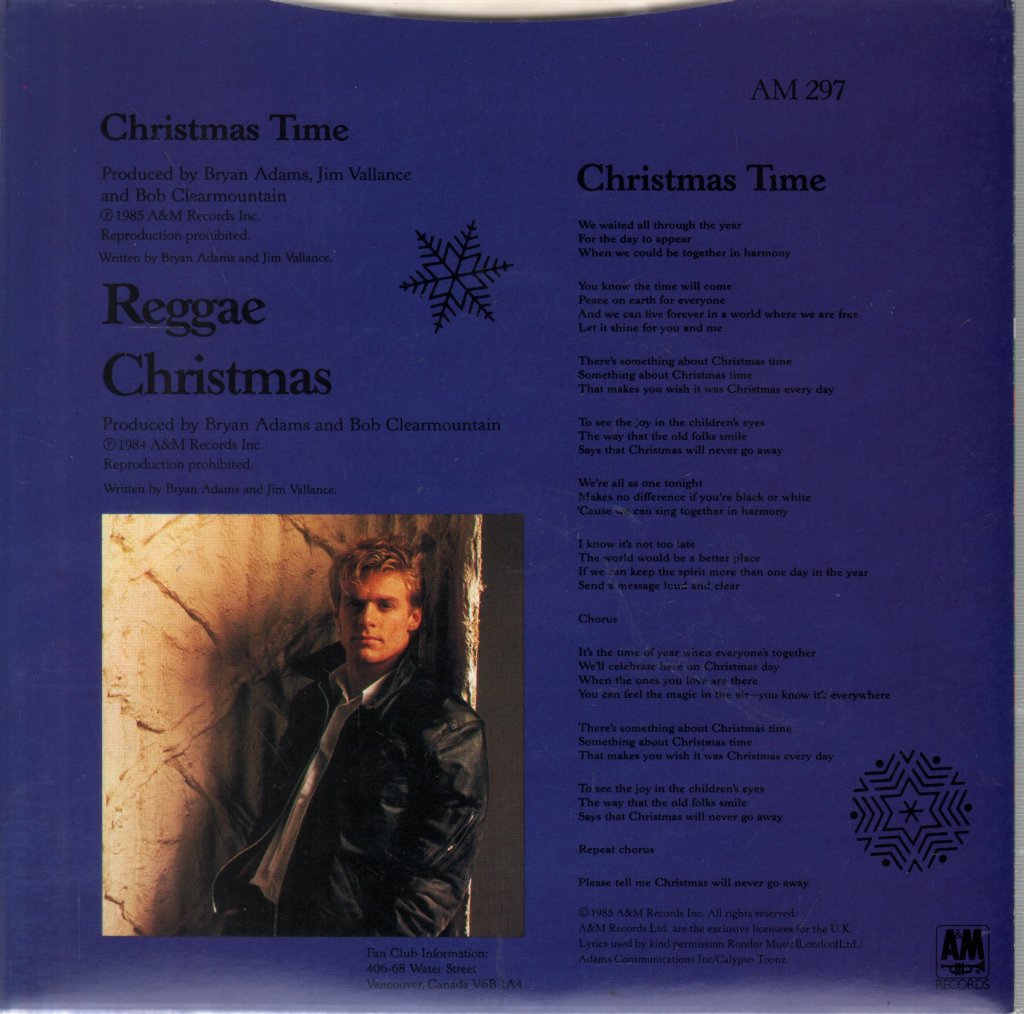 Bryan Adams - Christmas Time - 7 Inch