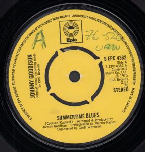 Johnny Goodison - Summertime Blues - 7 Inch