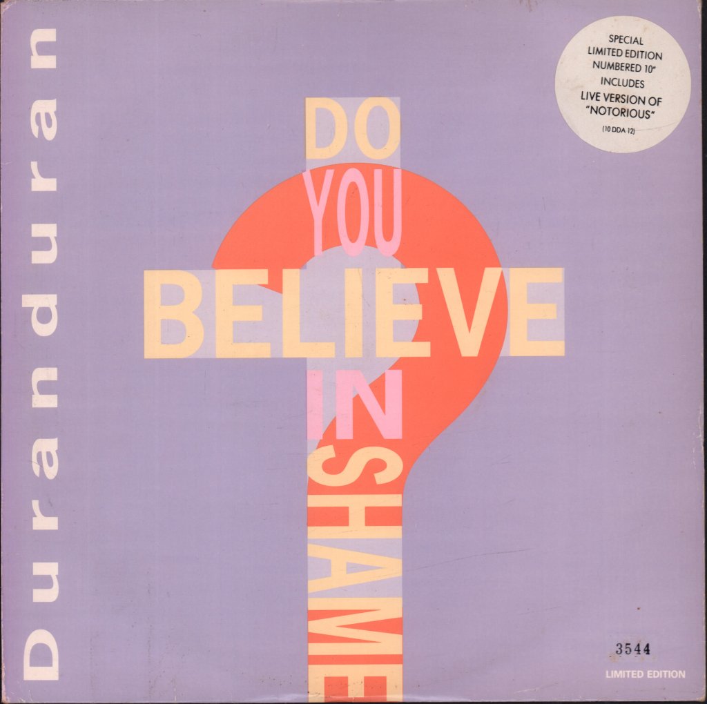 Duran Duran - Do You Believe In Shame - 10 Inch