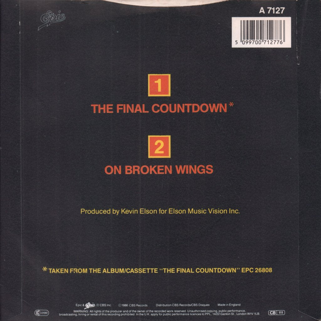 Europe - Final Countdown - 7 Inch
