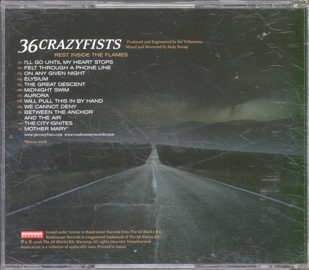 36 Crazyfists - Rest Inside The Flames - Cd