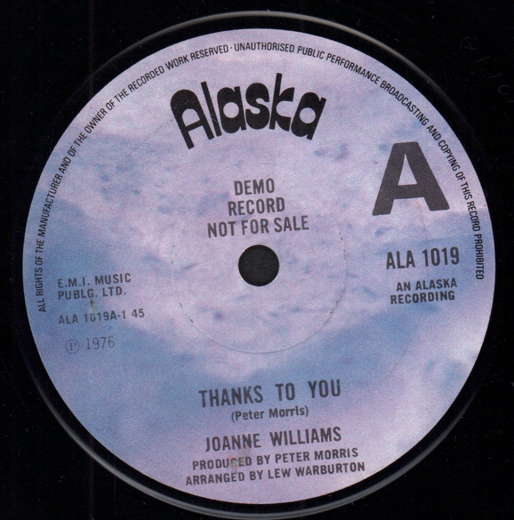Joanne Williams - Thanks To You - 7 Inch