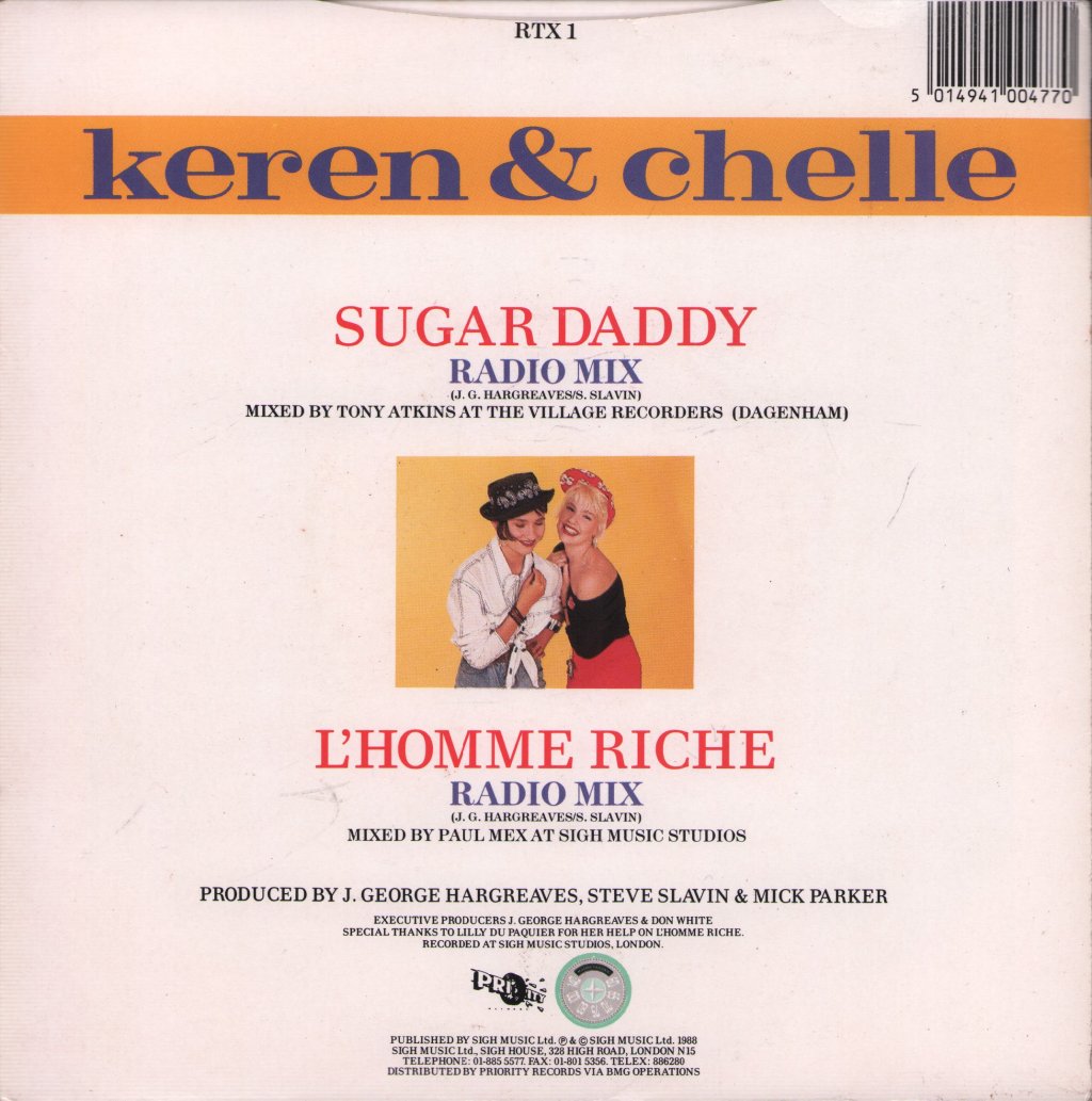 Keren And Chelle - Sugar Daddy - 7 Inch