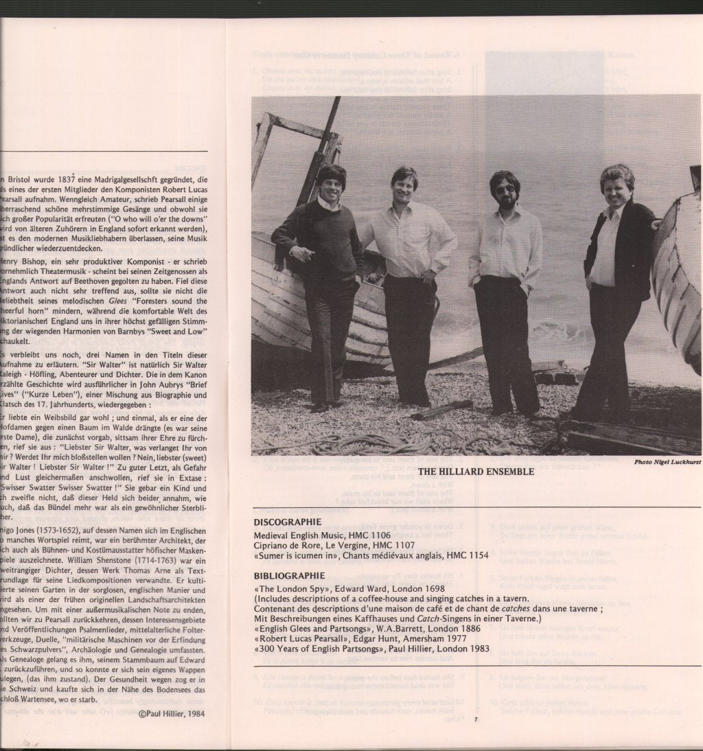 Hilliard Ensemble - Singing Club - Lp