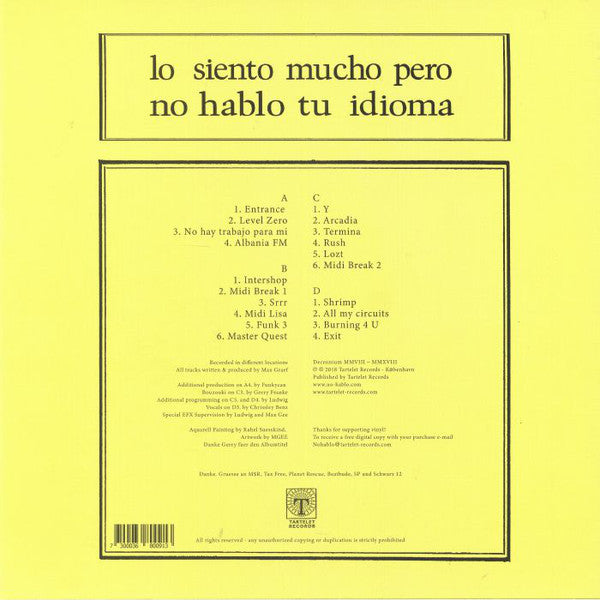 Max Graef - Lo Siento Mucho Pero No Hablo Tu Idioma - Double Lp