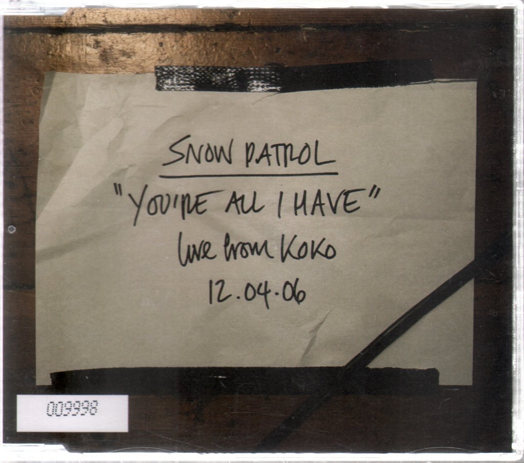 Snow Patrol - You're All I Have - Cd