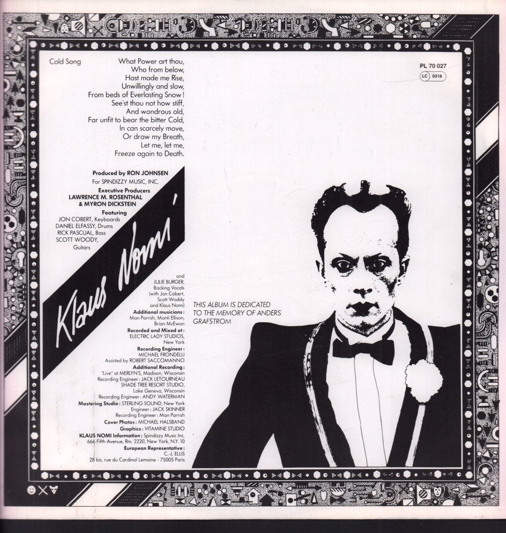 Klaus Nomi - Klaus Nomi - Lp