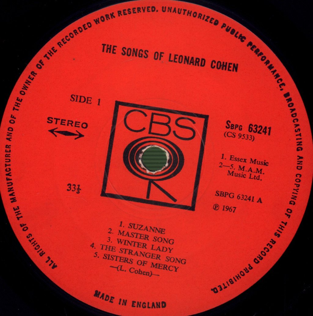 Leonard Cohen - Songs Of Leonard Cohen - Lp