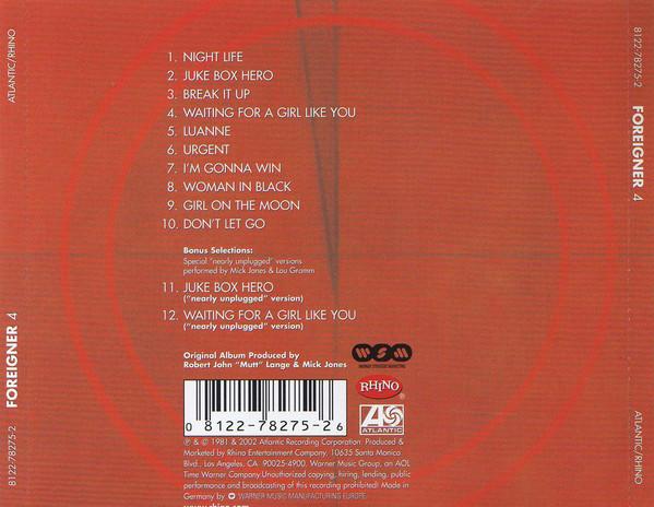 Foreigner - 4 - Cd
