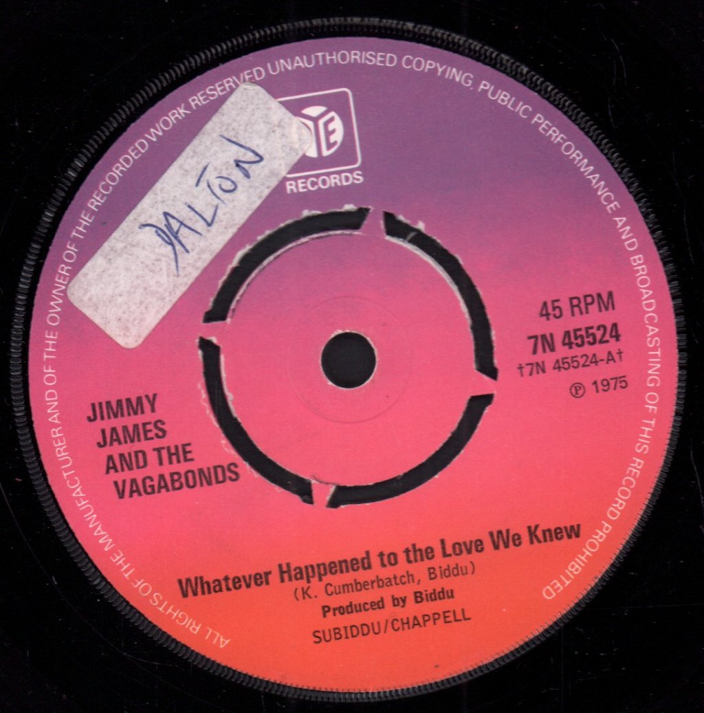 Jimmy James And The Vagabonds - Whatever Happened To The Love We Knew - 7 Inch