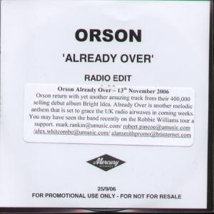 Orson - Already Over - Cdr