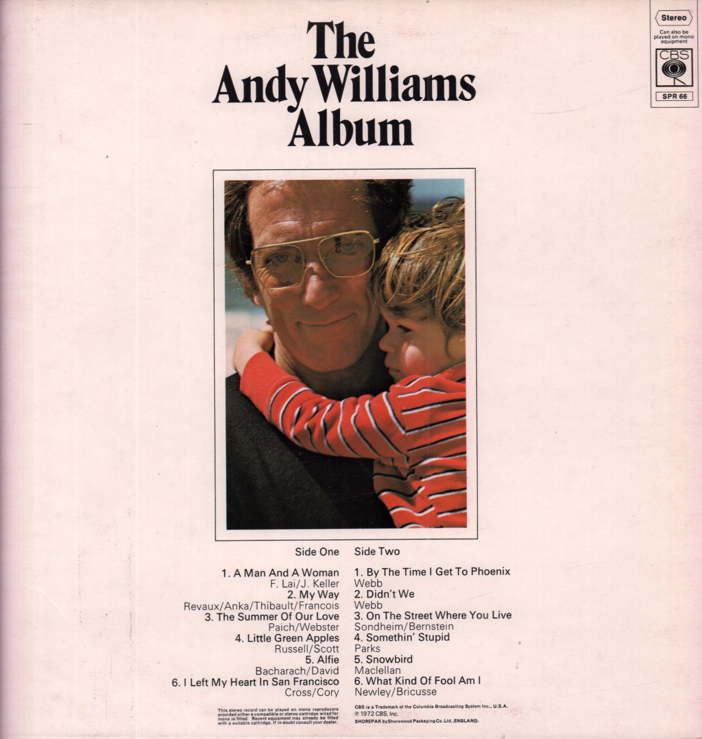 Andy Williams - Andy Williams Album - Lp