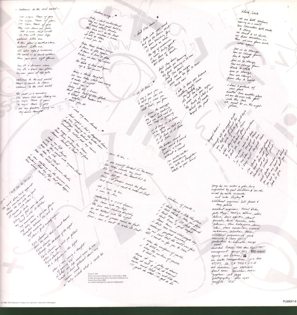 Mr. Mister - Welcome To The Real World - Lp