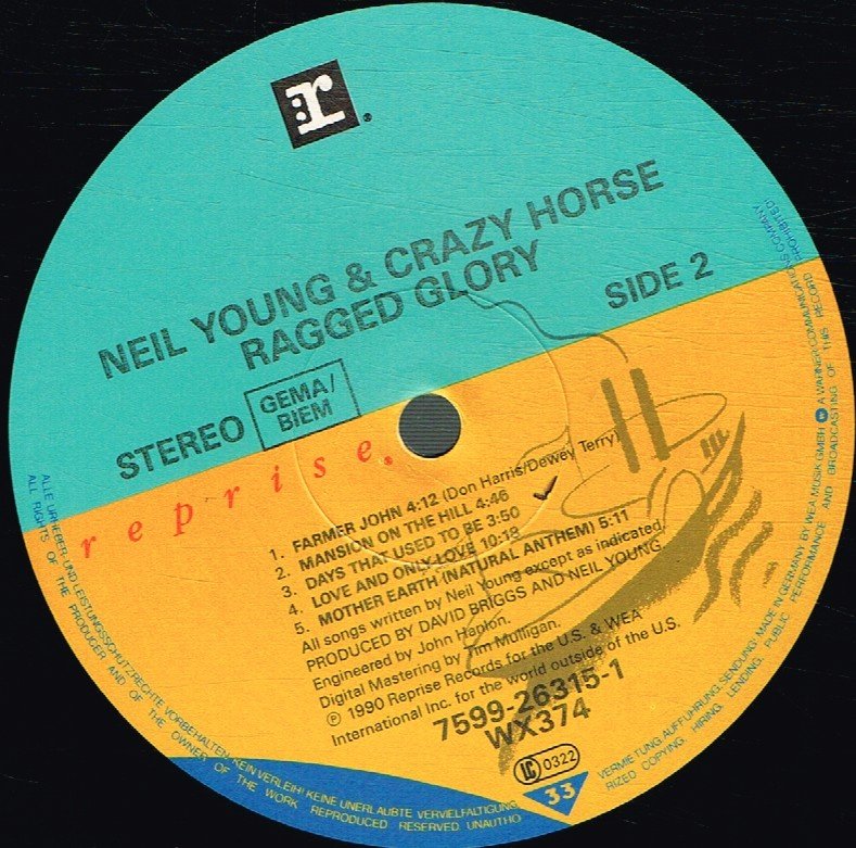 Neil Young And Crazy Horse - Ragged Glory - Lp