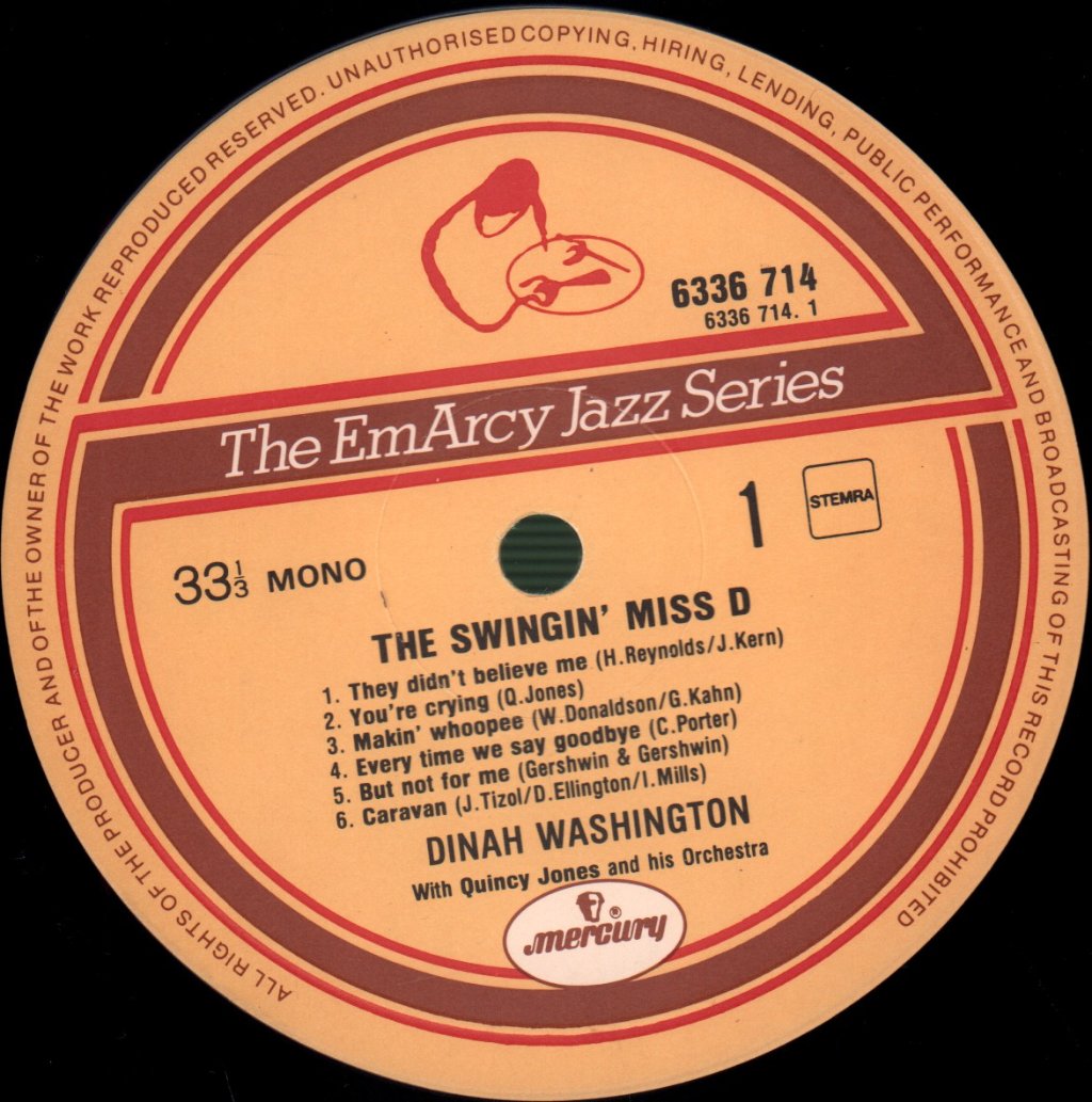 Dinah Washington - Swingin' Miss D - Lp