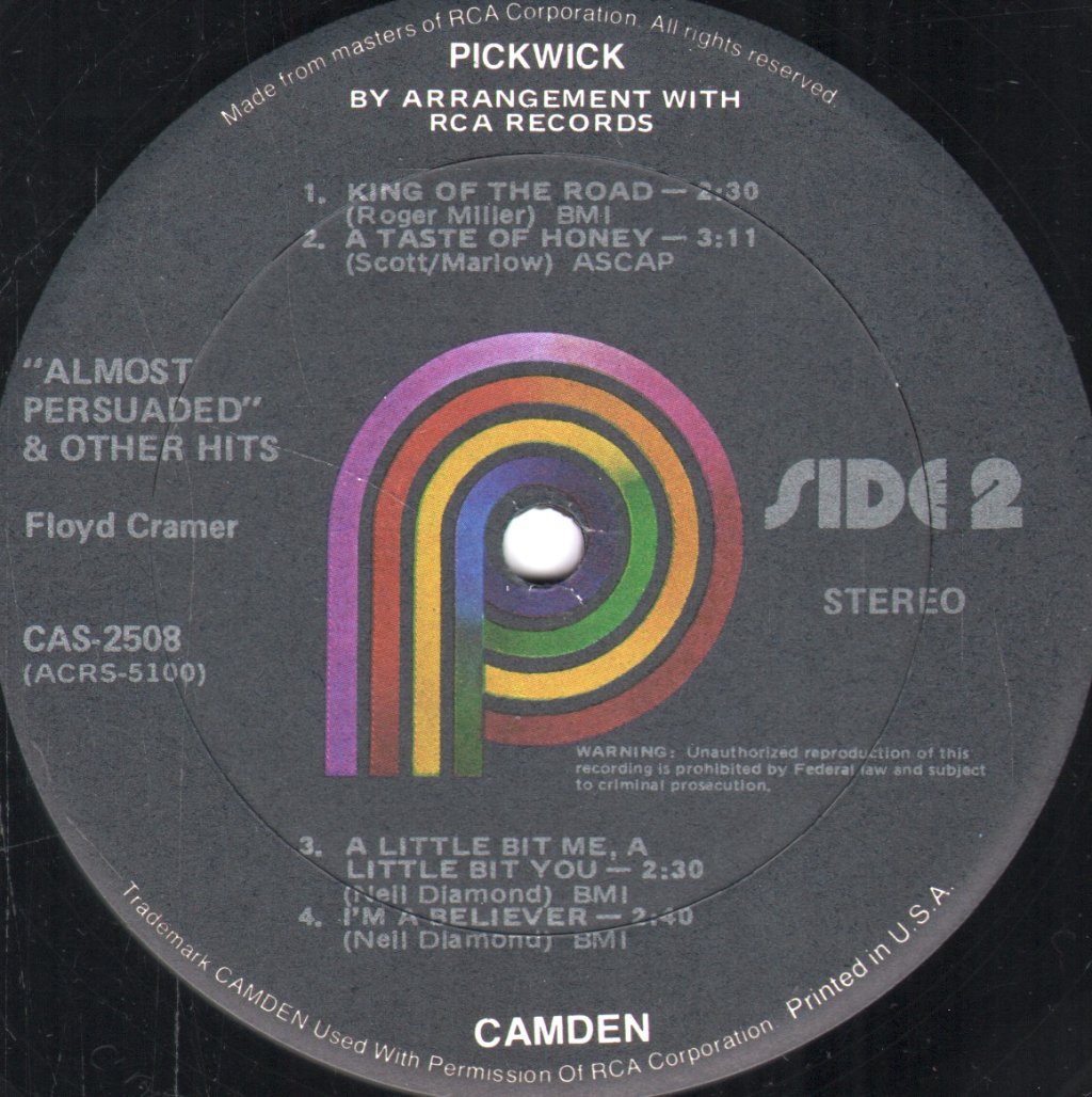 Floyd Cramer - Almost Persuaded And Other Hits - Lp