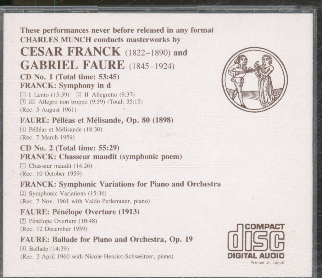 Charles Munch - Charles Munch Conducts Cesar Franck and Gabriel Faure - Double Cd