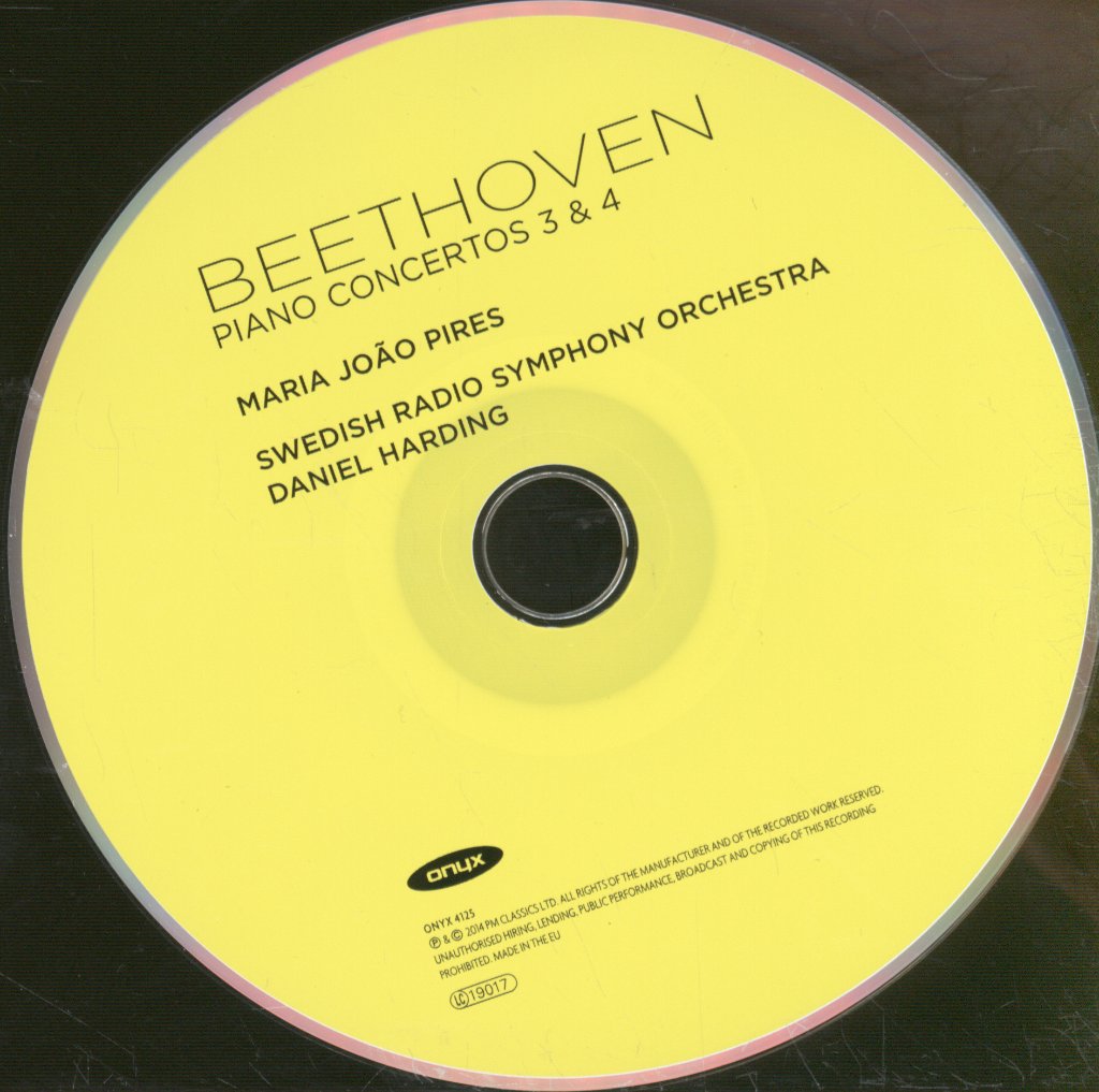 Maria-João Pires, The Swedish Radio Symphony Orchestra, Daniel Harding - Beethoven Piano Concertos 3 & 4 - Cd