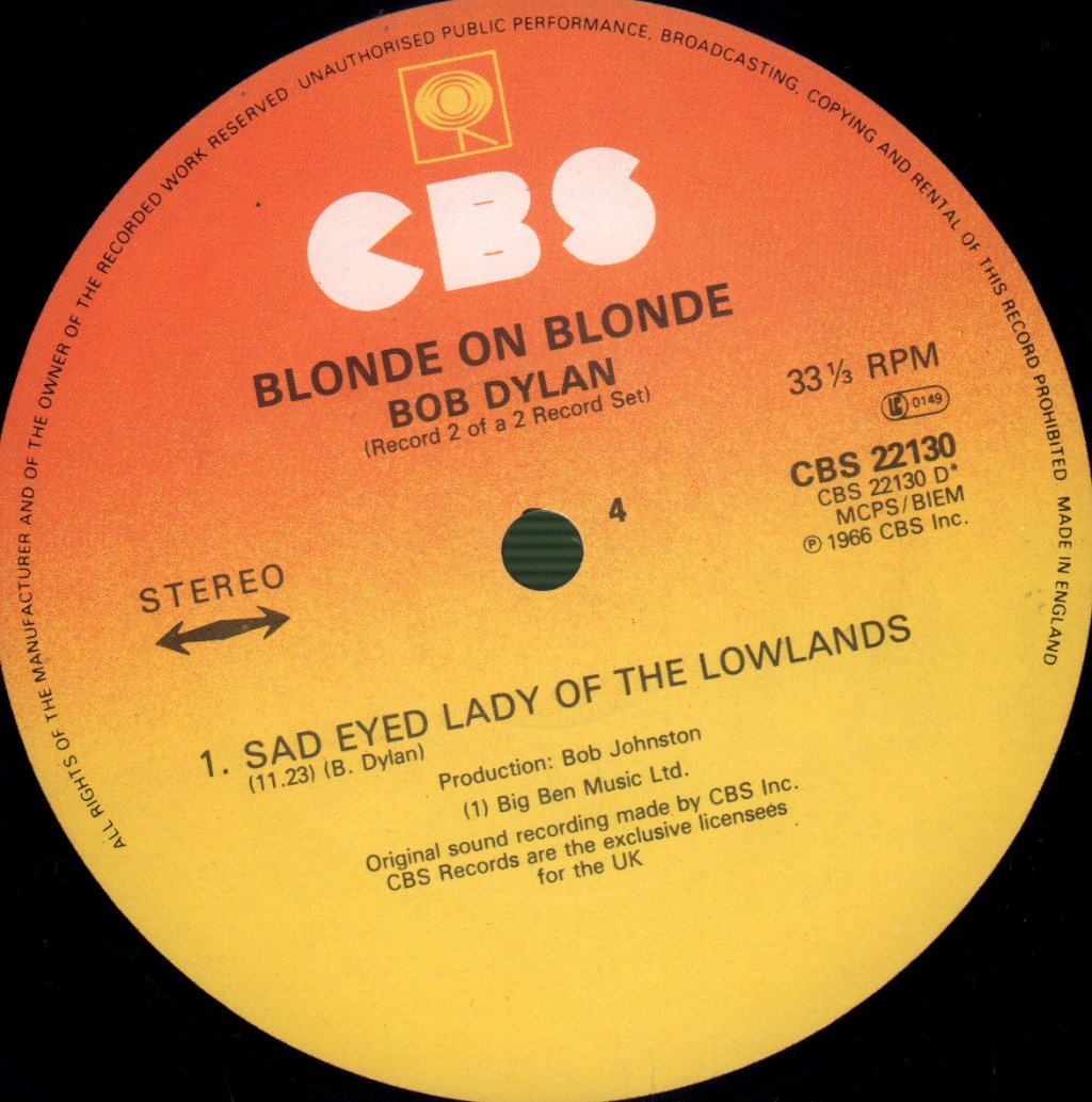 Bob Dylan - Blonde On Blonde - Double Lp