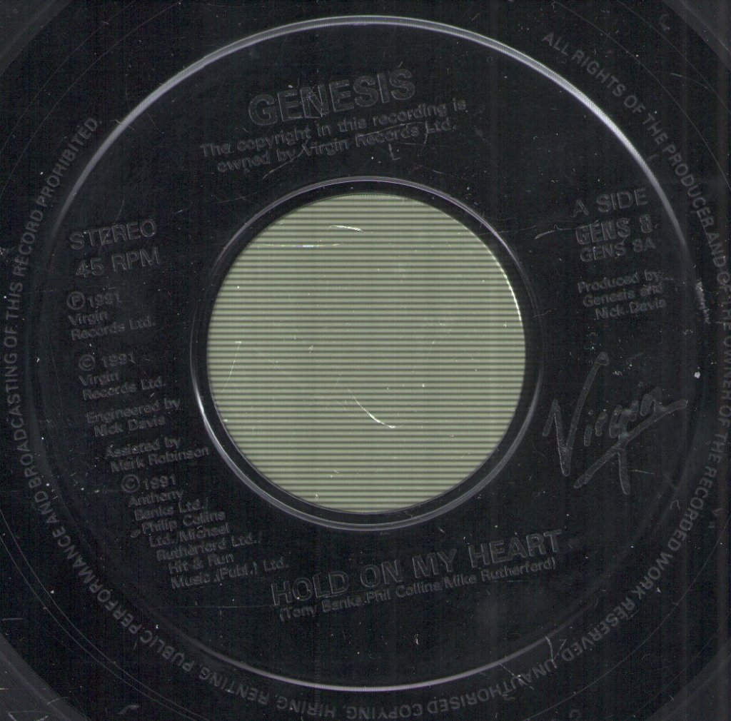 Genesis - Hold On My Heart - 7 Inch