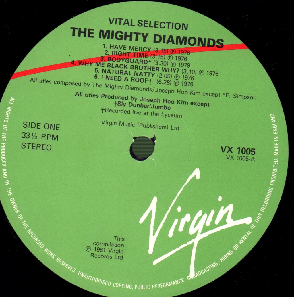 Mighty Diamonds - Vital Selection - Lp