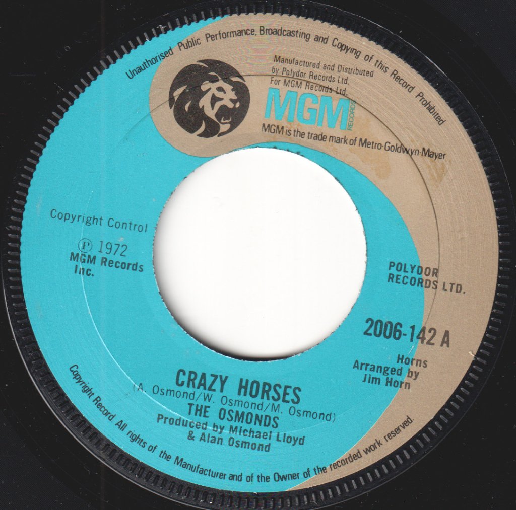 Osmonds - Crazy Horses - 7 Inch