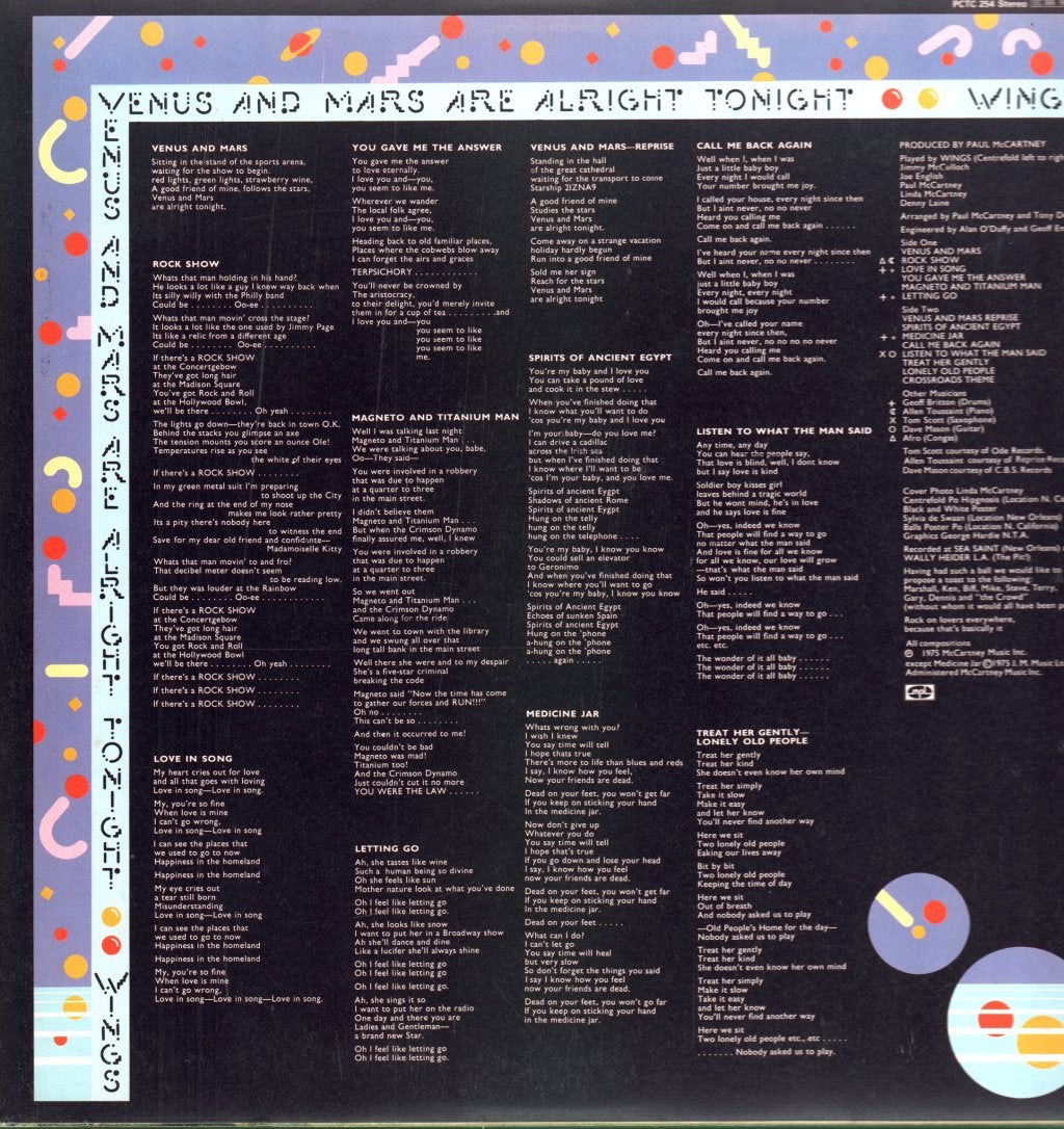Wings - Venus And Mars - Lp