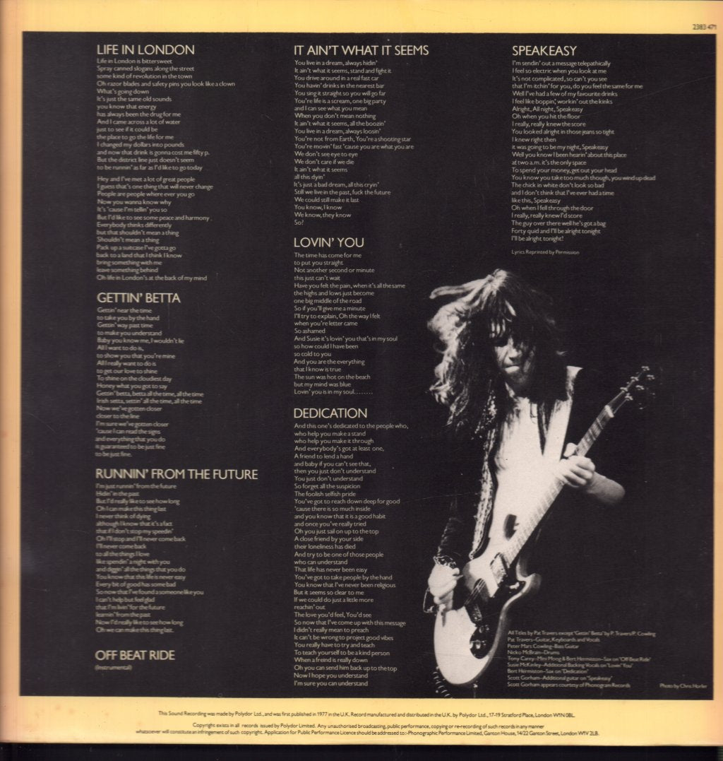 Pat Travers - Putting It Straight - Lp