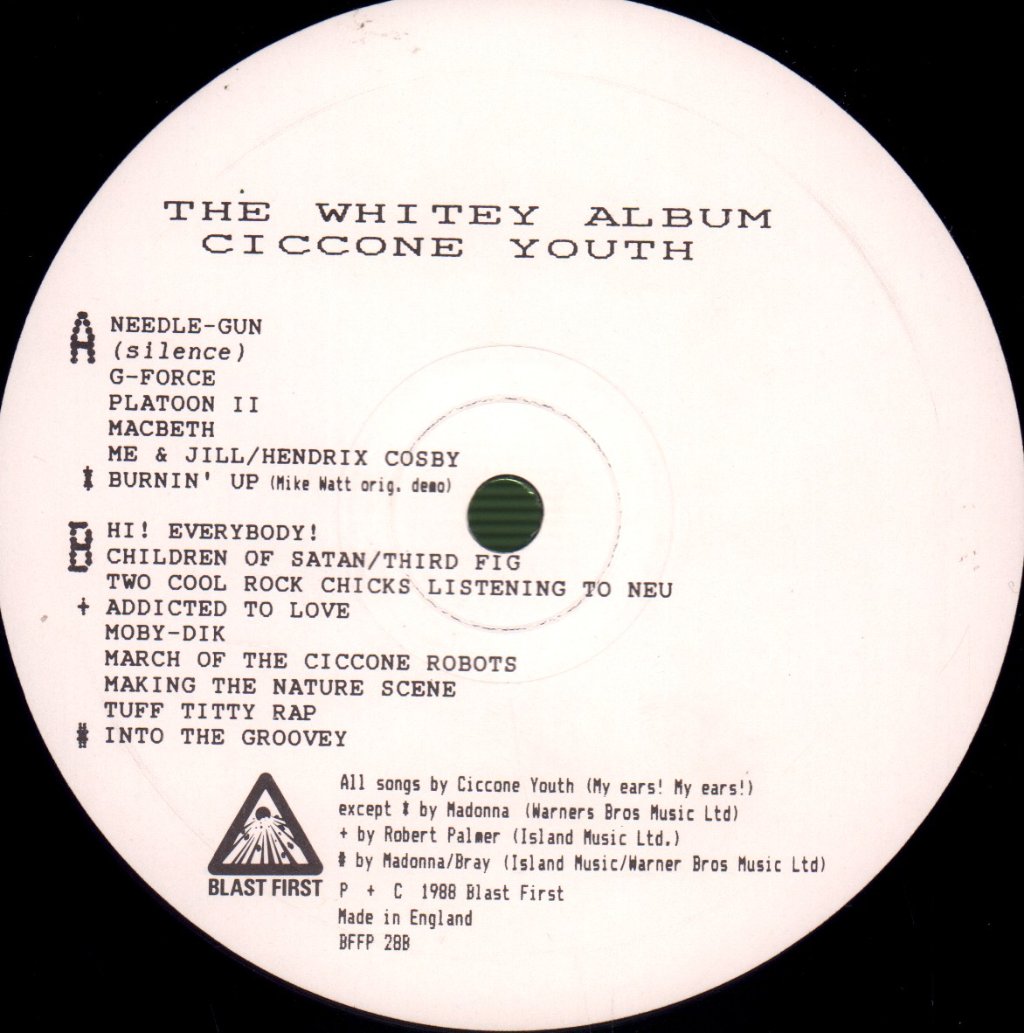Ciccone Youth - Whitey Album - Lp