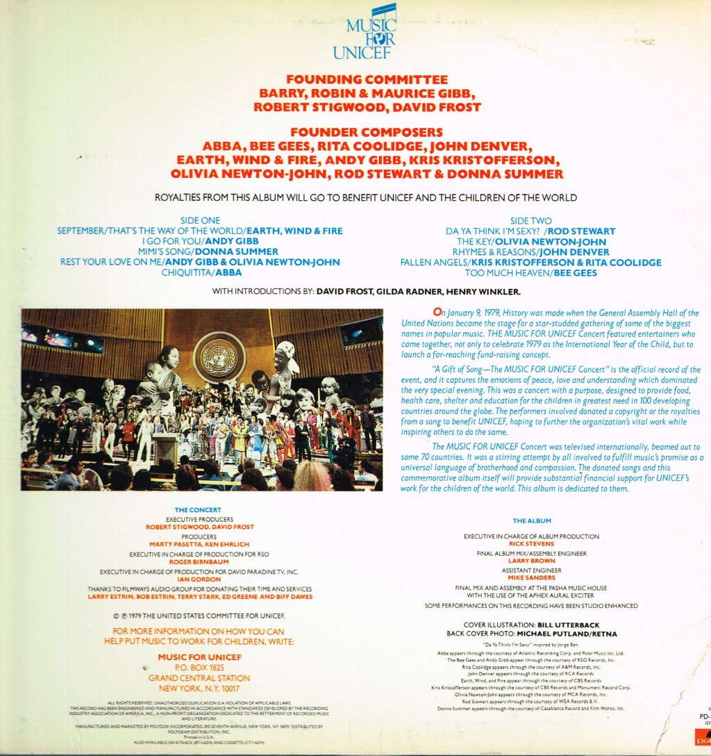 Various Artists - Music For Unicef Concert - Lp