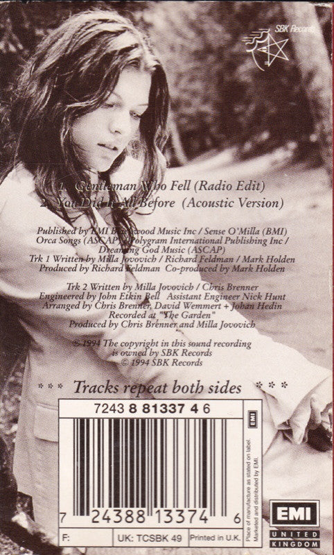 Milla Jovovich - Gentleman Who Fell - Cassette