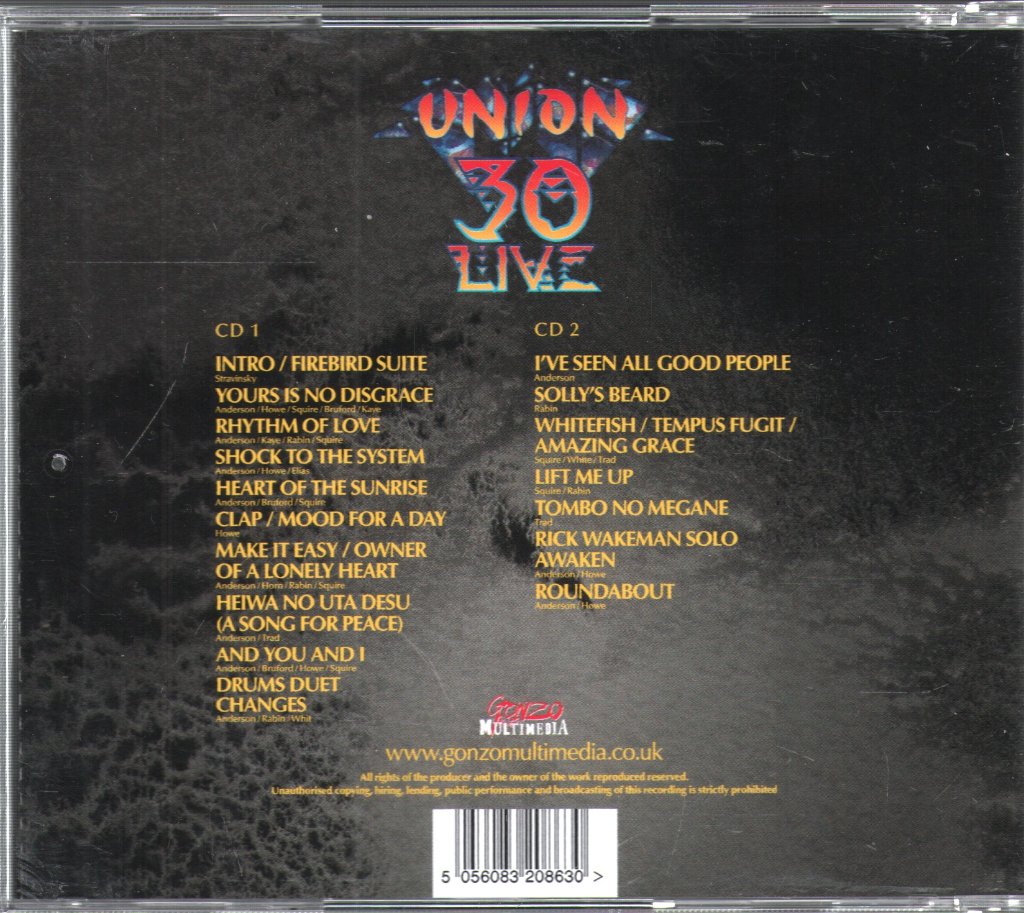 Yes - Union 30 Live: Bunka Taiikukan Yokohoma March 4th 1992 - Double Cd