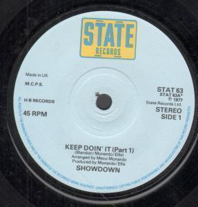 Showdown - Keep Doin' It - 7 Inch