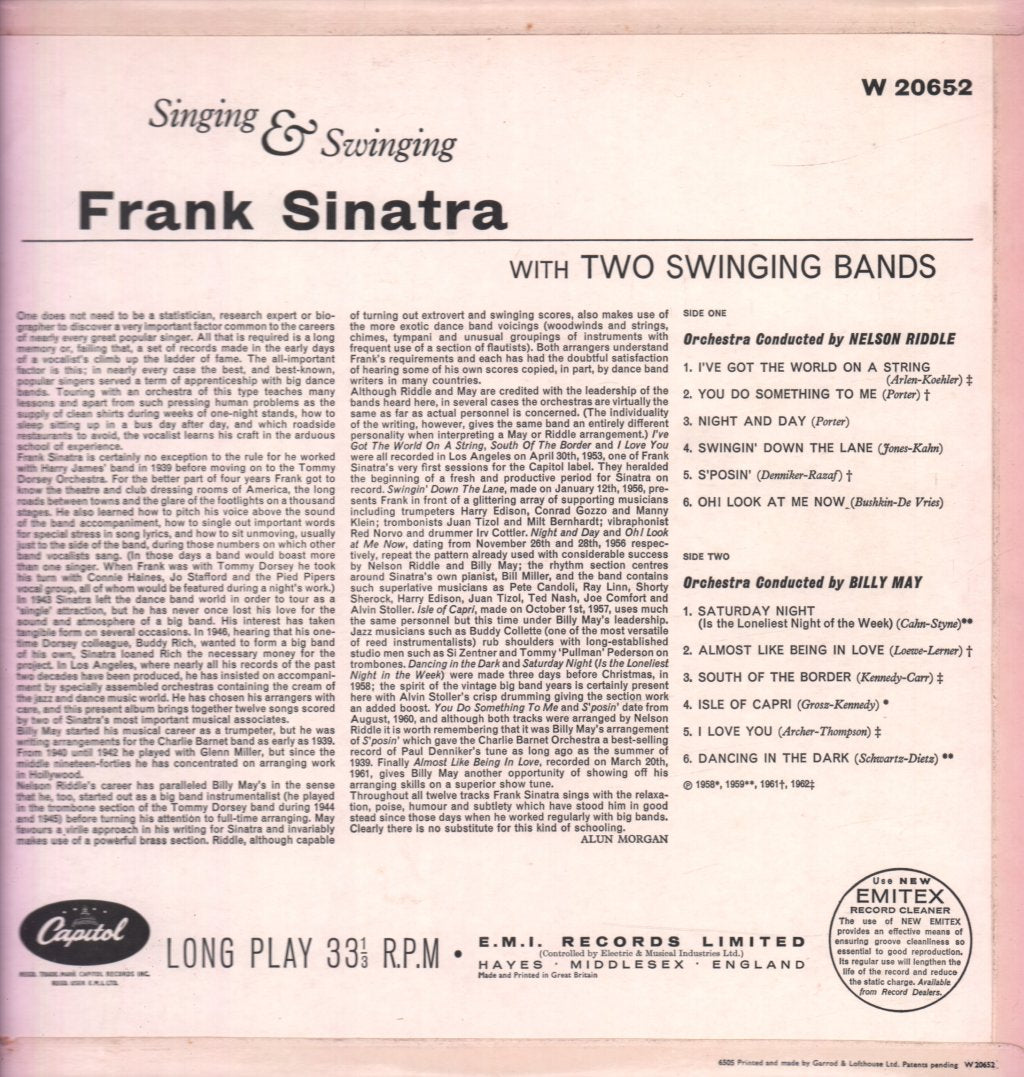 Frank Sinatra - Singing And Swinging - Lp