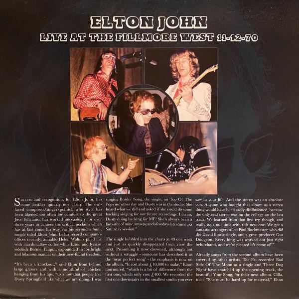 Elton John - Live At The Fillmore West 11-12-70 - Lp