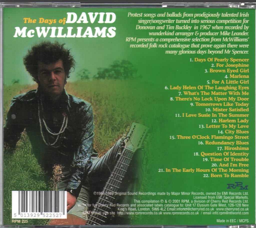 David Mcwilliams - Days Of David McWilliams - Cd
