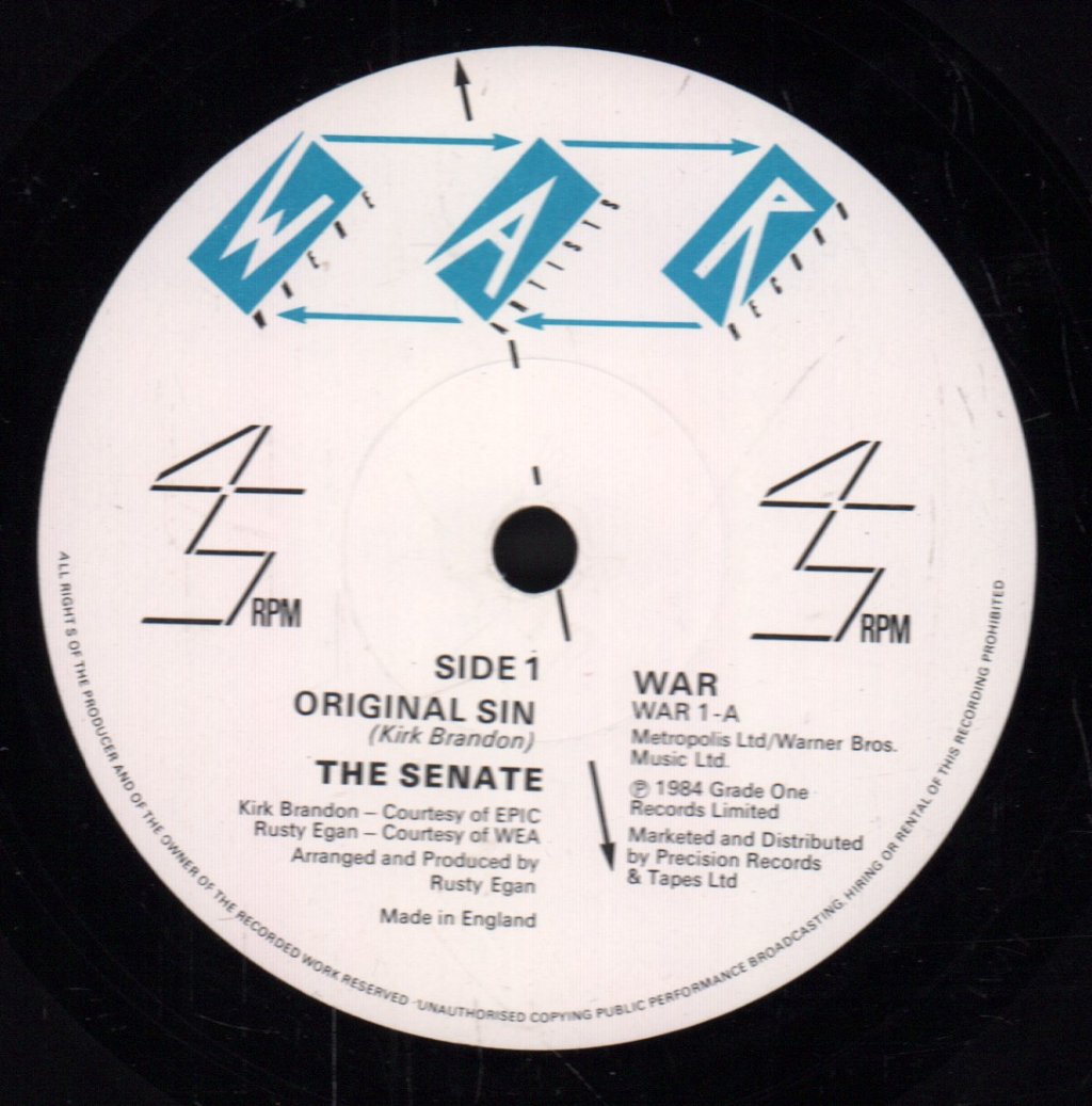 Senate / Theatre of Hate - Original Sin - 7 Inch